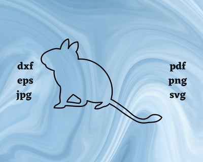 Degu Outline SVG Cut File SVG Northern Light SVG 