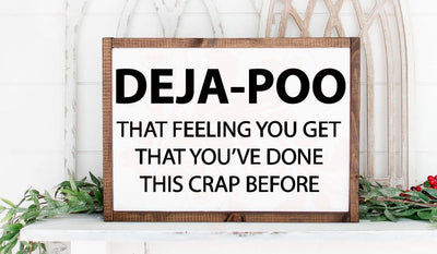 Dejapoo Bathroom sign svg, Funny Bathroom Art, Bathroom Decor, Modern farmhouse svg, bathroom humor, Deja Poo, vector cut file, Cricut, Home SVG Farmstone Studio Designs 