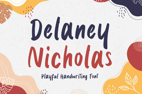 Delaney Nicholas - Cute Handwritten Font Font Kotak Kuning Studio 