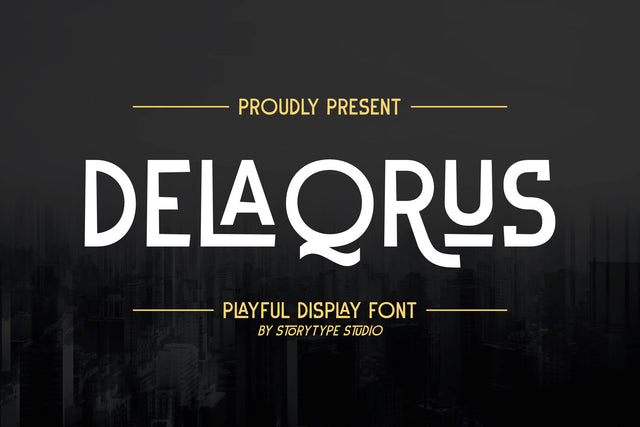 DELAQRUS Typeface Font Storytype Studio 