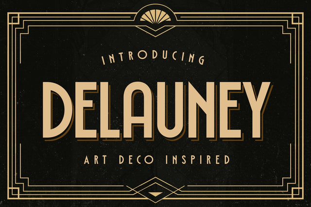 Delauney - Art Deco Font Font Arterfak Project 