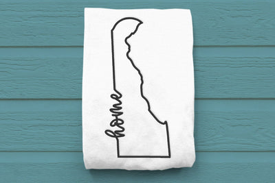 Delaware Home State Outline Embroidery Embroidery/Applique DESIGNS Designed by Geeks 