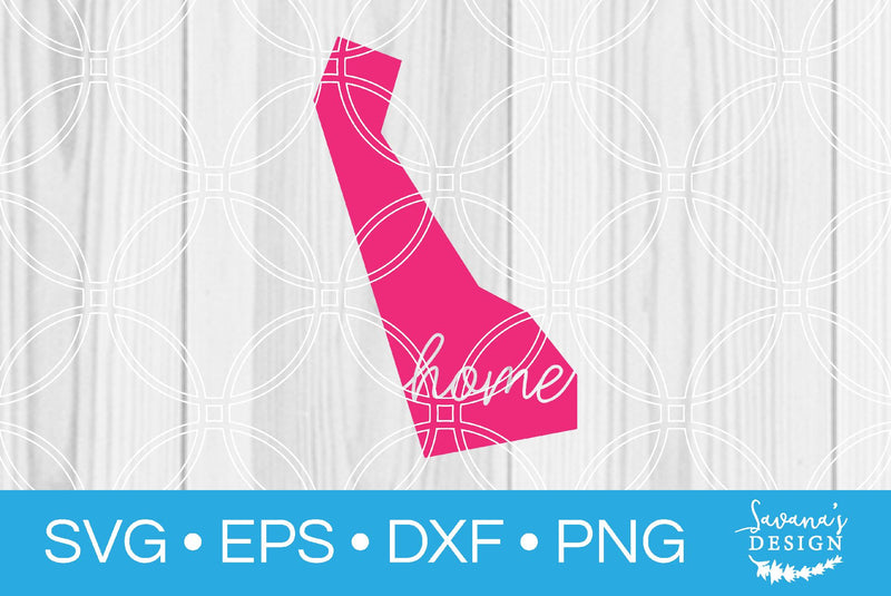 Delaware State with Home SVG SavanasDesign 