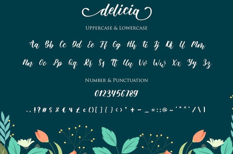 Delicia Script Font Anastasia 