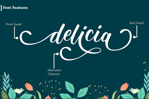 Delicia Script Font Anastasia 