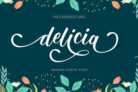 Delicia Script Font Anastasia 