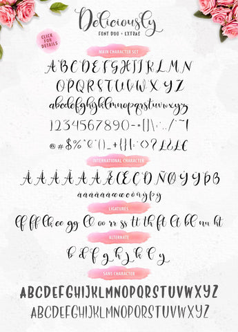 Deliciously Font Duo Set Font Din Studio 