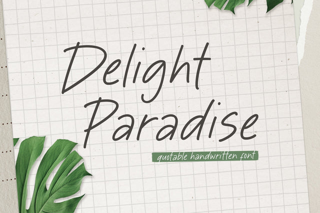 Delight Paradise - Handwritten Font Font Timur type 