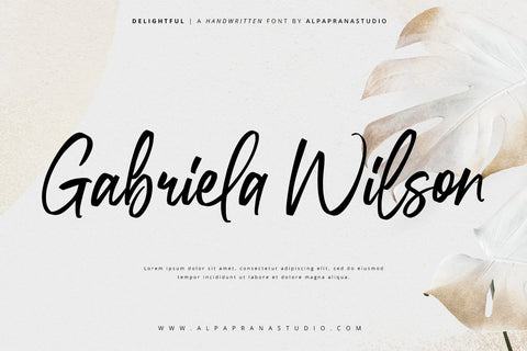 Delightful - Handwritten Font Font Alpaprana Studio 