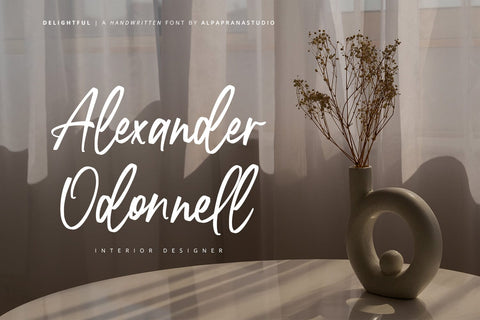 Delightful - Handwritten Font Font Alpaprana Studio 