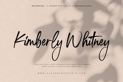 Delightful - Handwritten Font Font Alpaprana Studio 