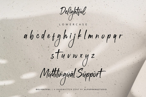 Delightful - Handwritten Font Font Alpaprana Studio 