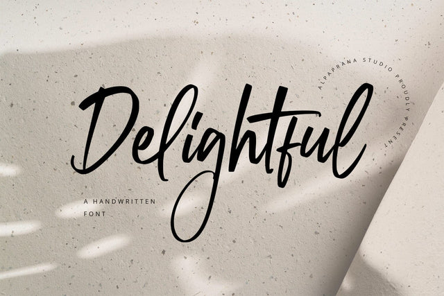Delightful - Handwritten Font Font Alpaprana Studio 