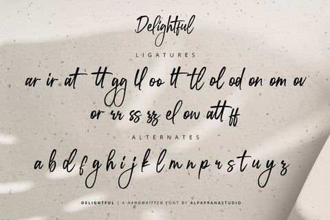 Delightful - Handwritten Font Font Alpaprana Studio 