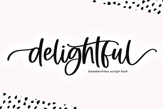 Delightful - Modern Script Font Font KA Designs 