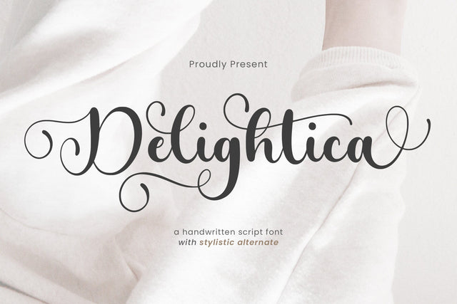 Delightica - Handwritten Script font Font Timur type 