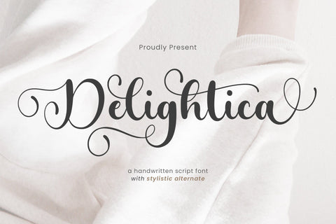 Delightica - Handwritten Script font Font Timur type 