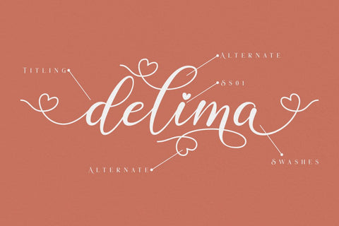 Delima // Modern Calligraphy Font Font Bluestudio 