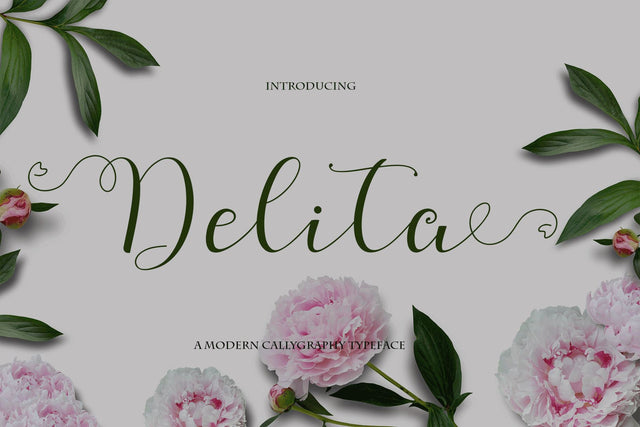 Delita Script Font mahyud creatif 