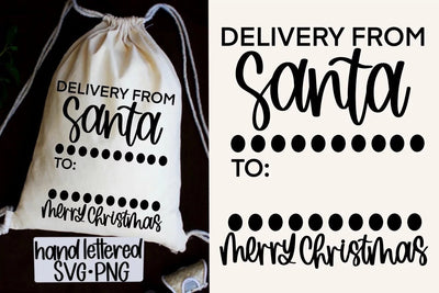 Delivery from Santa SVG, Hand Lettered SVG SVG AnitaAlyiaLettering 