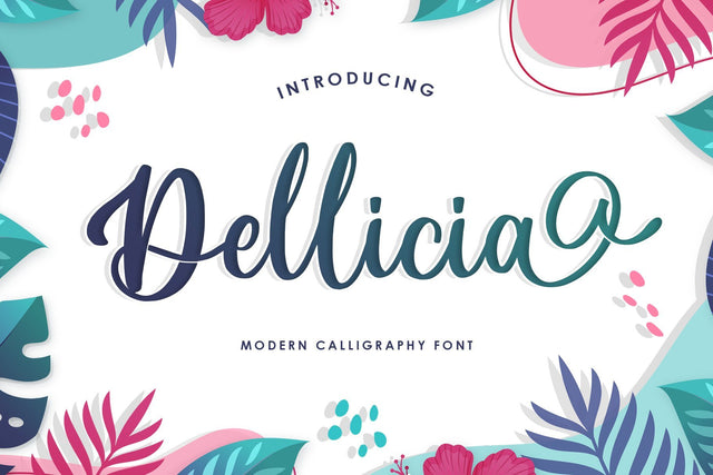 Dellicia Modern Calligraphy Font Font Rochart studio 