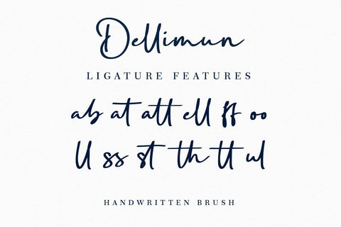Dellimun Handwritten Brush Script Font Balevgraph Studio 