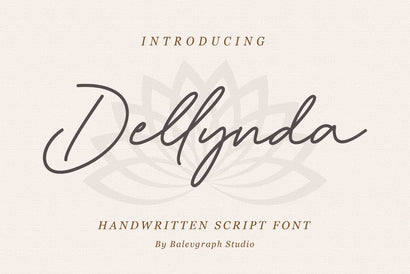 Dellynda - Handwritten Script Font Balevgraph Studio 