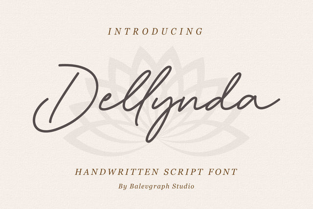Dellynda - Handwritten Script Font Balevgraph Studio 