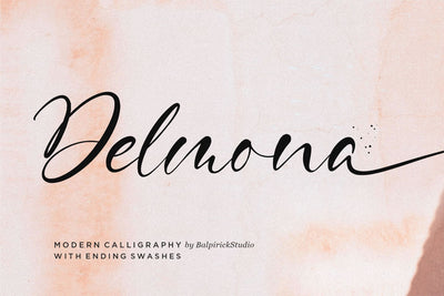 Delmona Modern Calligraphy Font Font Balpirick 