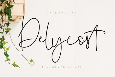 Delycost Signature Style Font Creatype Studio 