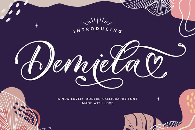 Demiela Script Font Jamaluddin 