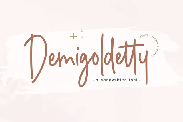 Demigoldetty Font Allouse.Studio 