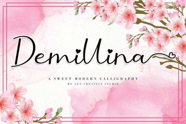 Demillina Font AEN Creative Store 