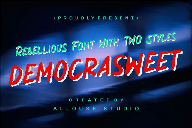 Democrasweet - Rebellious Handwritten with Two Styles Font Allouse.Studio 