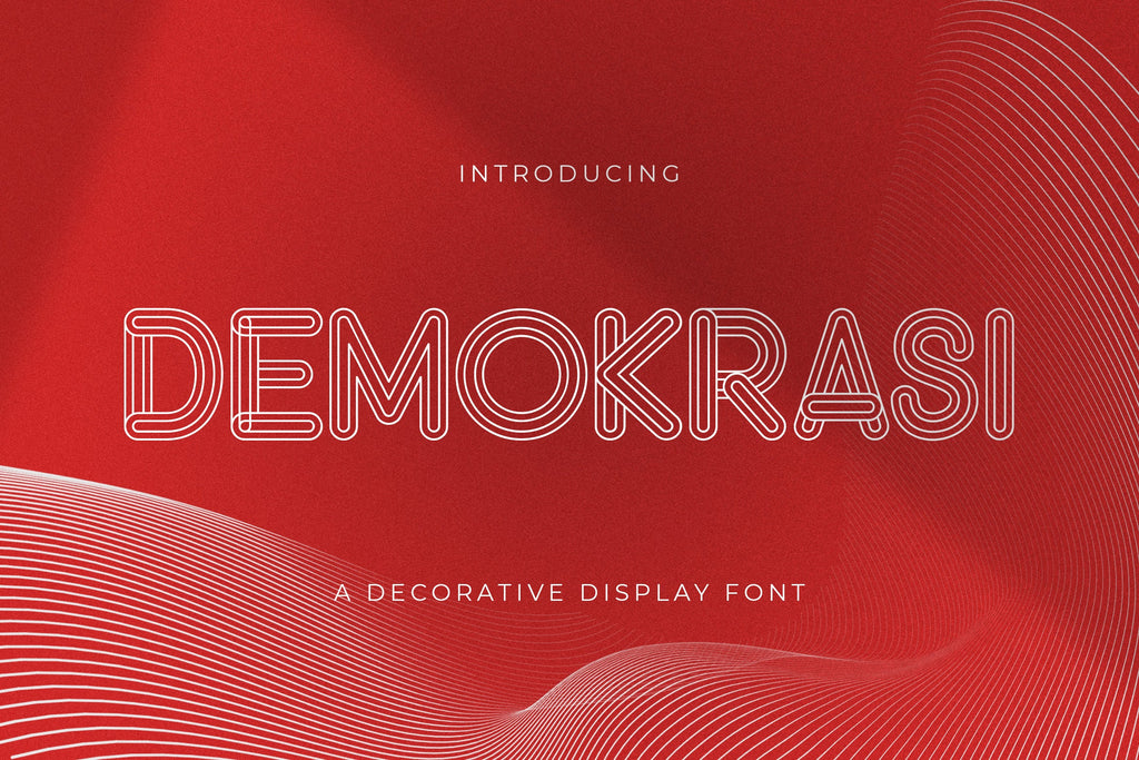 DEMOKRASI - Decorative Display Font - So Fontsy
