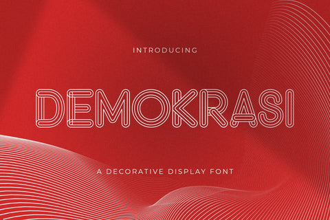 DEMOKRASI - Decorative Display Font Font StringLabs 