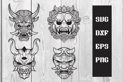 demon mask svg, japanese mask demon SVG dadan_pm 
