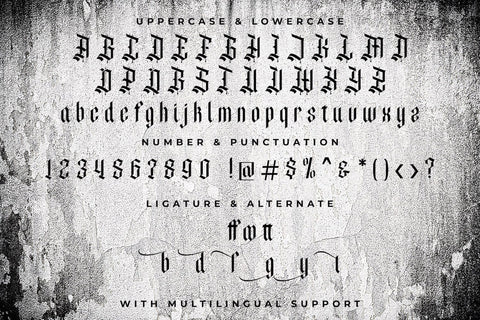Denibas Sunset - Blackletter Font Font StringLabs 