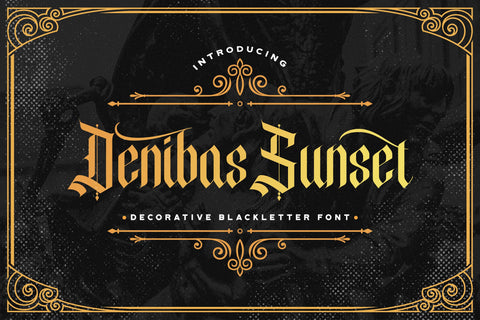 Denibas Sunset - Blackletter Font Font StringLabs 