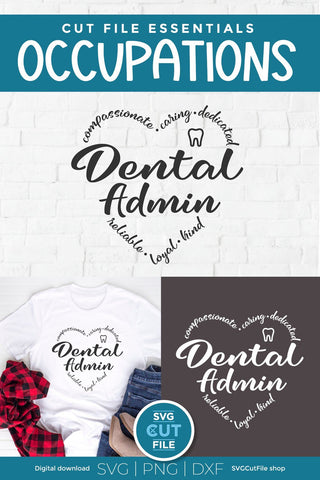 Dental admin svg, dentist administrative assistant svg, dental coordinator svg, dentistry svg, svg dxf png, heart shape, tooth svg, teeth SVG SVG Cut File 