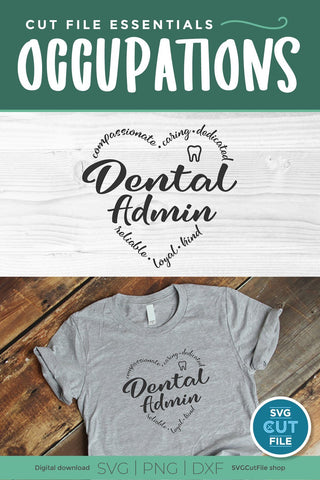 Dental admin svg, dentist administrative assistant svg, dental coordinator svg, dentistry svg, svg dxf png, heart shape, tooth svg, teeth SVG SVG Cut File 