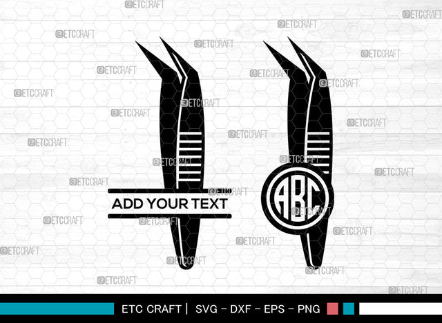 Dental Equipments Monogram SVG, Split Monogram SVG, Extracting Forceps Svg, Dental Icon, Mouth Mirror Svg, Periodontal Probe Svg, Dental Equipments SVG ETC Craft 