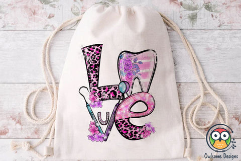 Dental LOVE PNG Sublimation Sublimation Owlsome.Designs 