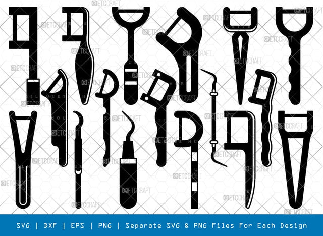 Dental Pick Silhouette, Dental Pick SVG, Dental Tools Svg, Dental Floss Picks Svg, Dental Pick Bundle, SB00986 SVG ETC Craft 