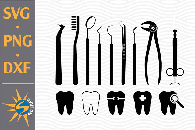 Dental Silhouette SVG, PNG, DXF Digital Files Include SVG SVGStoreShop 