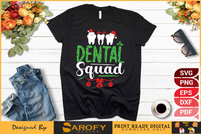 Dental Squad Funny Christmas T-Shirt Design SVG File SVG Sarofydesign 