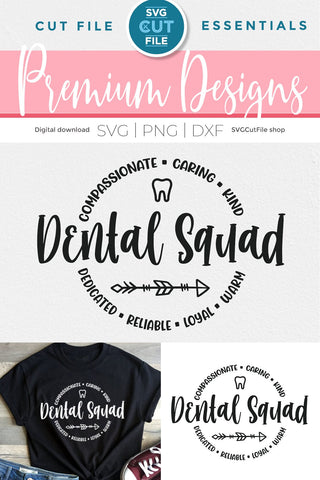 Dental squad svg for Cricut and Silhouette SVG SVG Cut File 