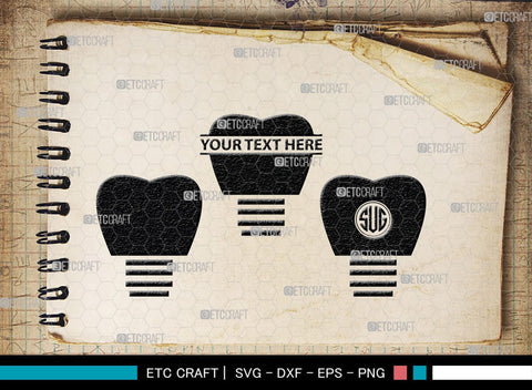 Dentist Monogram, Dentist Silhouette, Dentist SVG, Dental Svg, Tooth Svg, Dentist Tool Svg, Dental Bundle, SB00142 SVG ETC Craft 