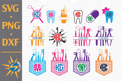 Dentist Monogram SVG, PNG, DXF Digital Files Include SVG SVGStoreShop 