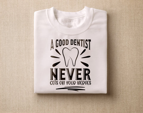 Dentist Quotes SVG Bundle, 6 Designs, Dentist Sayings SVG Cut Files, You Don't Have To Brush All Your Teeth SVG, A Good Dentist Never Gets On Your Nerves SVG SVG HappyDesignStudio 